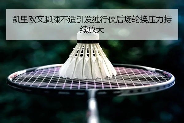 凯里欧文脚踝不适引发独行侠后场轮换压力持续放大